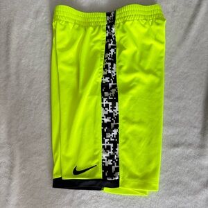 Nike Boys Neon Yellow Shorts with Black Accents XL